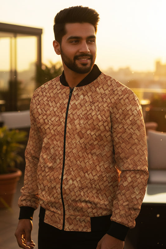 Men’s Printed Bomber Jacket – Kaithola Mat Edition