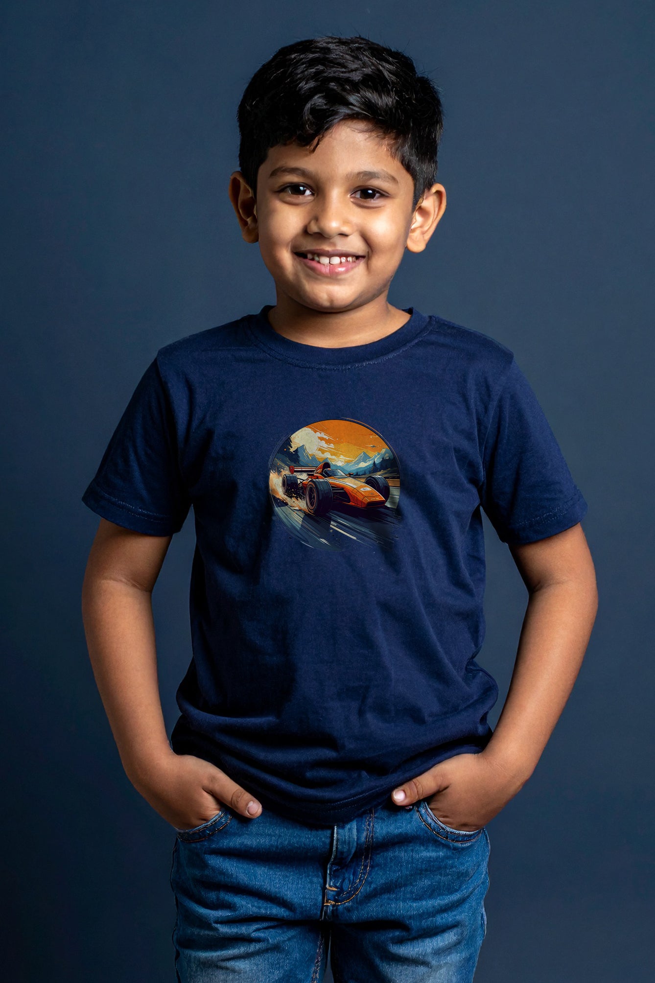 Motor Mania Boy's Crew Neck T-Shirt