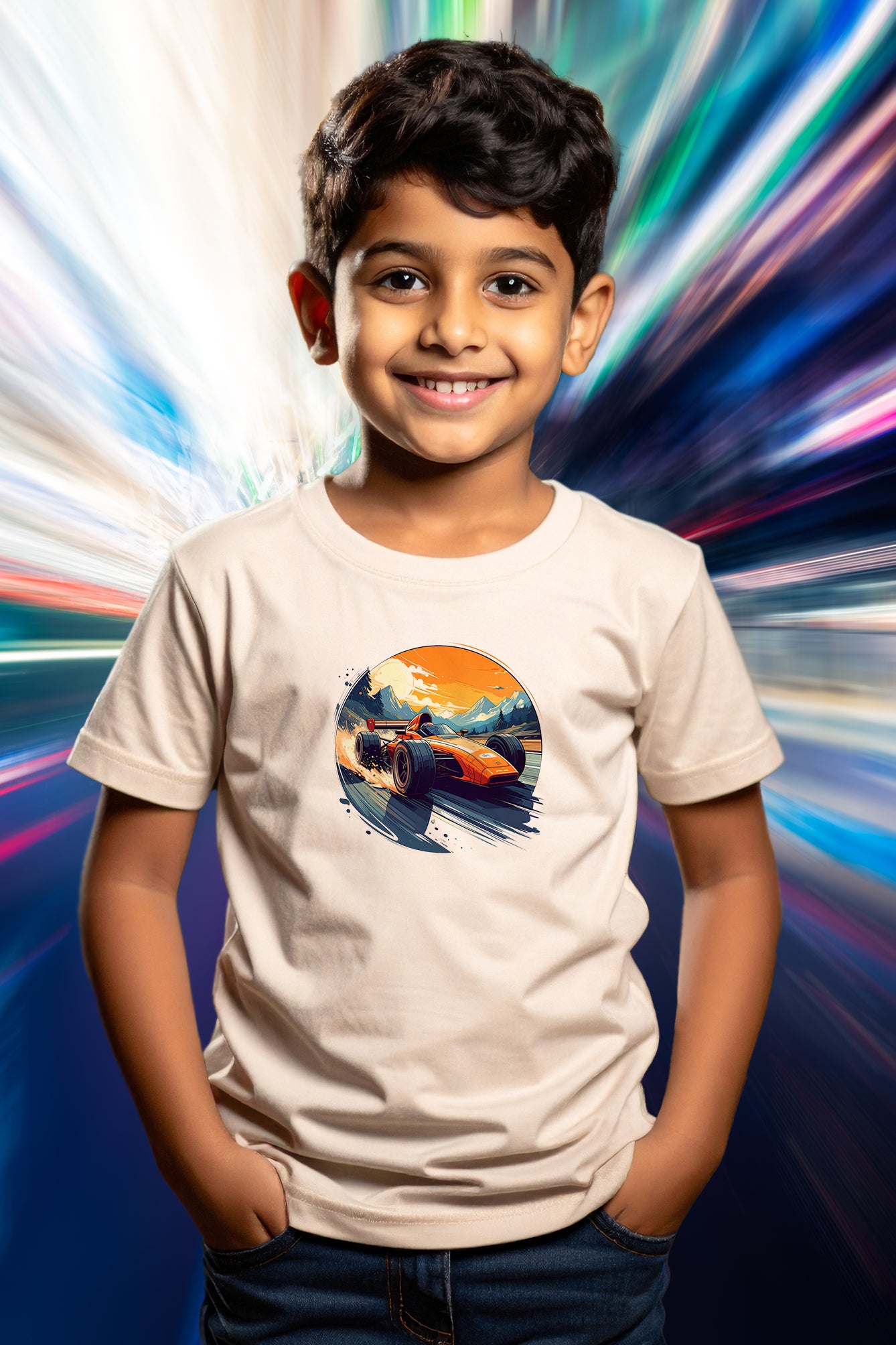 Motor Mania Boy's Crew Neck T-Shirt