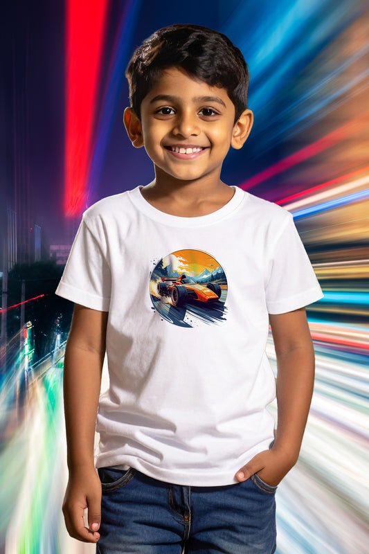 Motor Mania Boy's Crew Neck T-Shirt