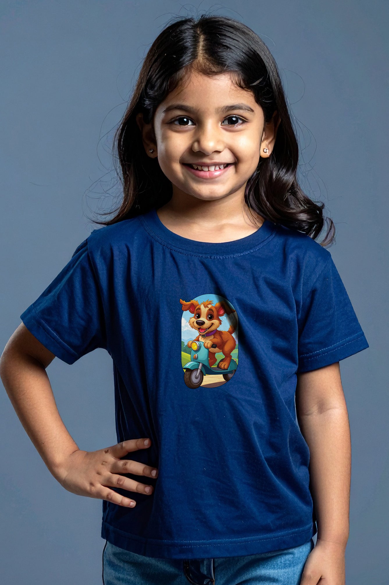 Scooter Pup Kid’s Crew Neck T-Shirt