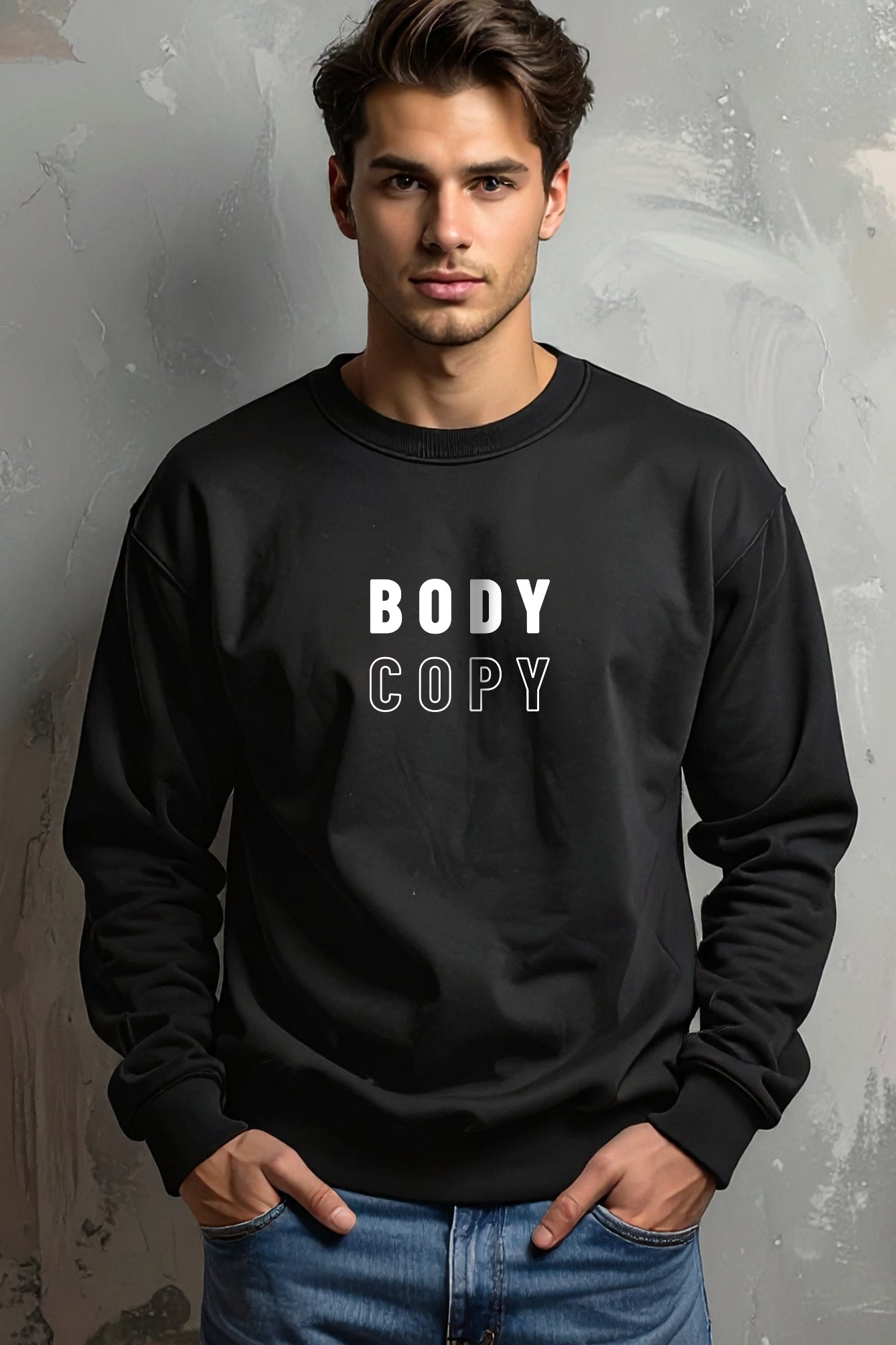 Men's Oversized Sweatshirt Black