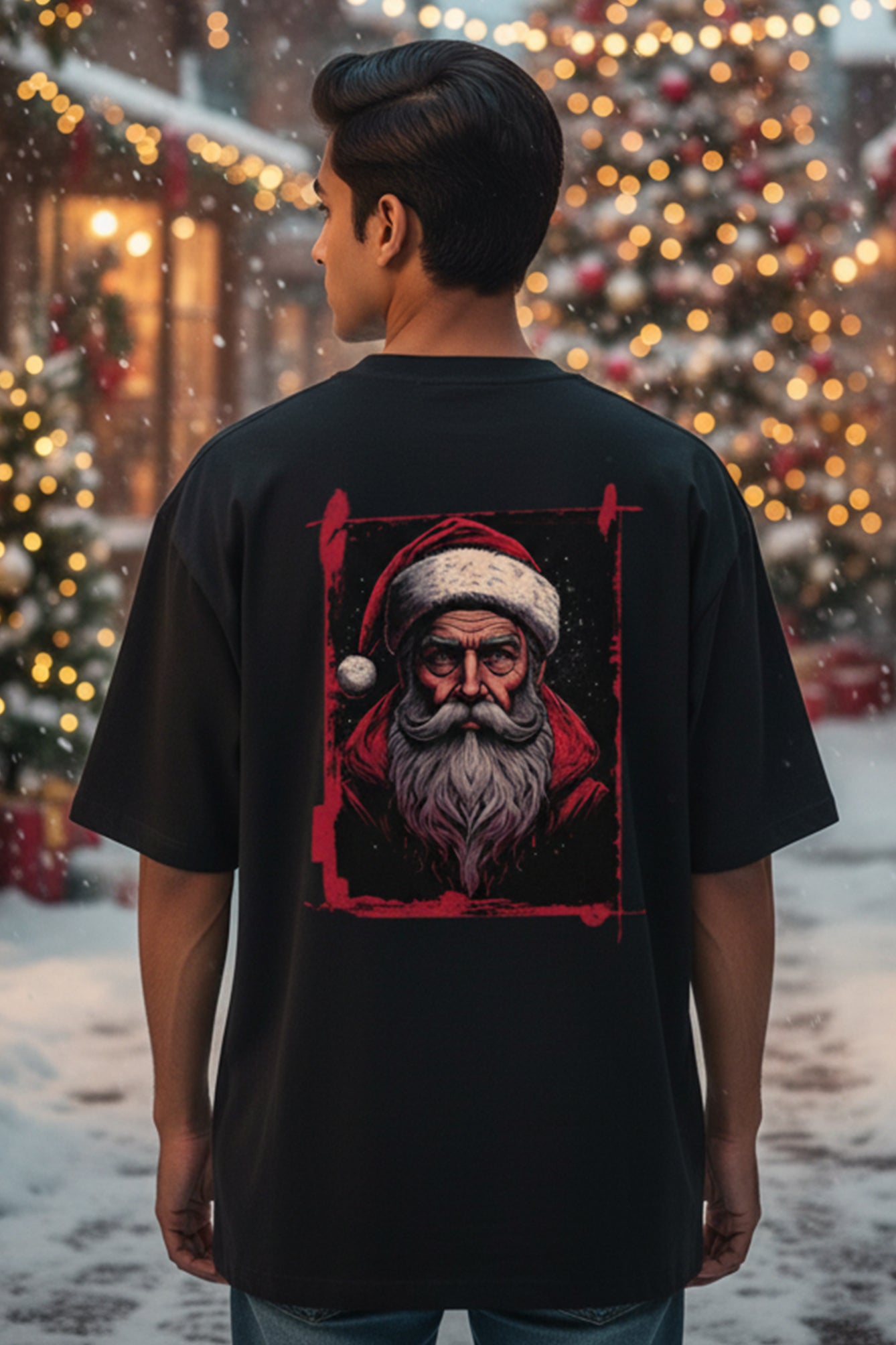 Men’s Oversized T-Shirt – “Not Your Regular Santa”